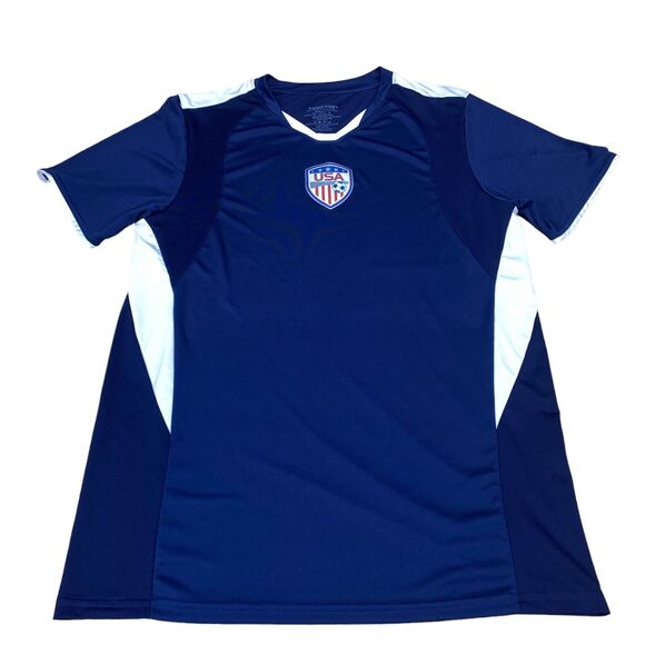 High Five USA Soccer Jersey Blue White Adult Size Small Short Sleeve Pullover - Picture 1 of 10